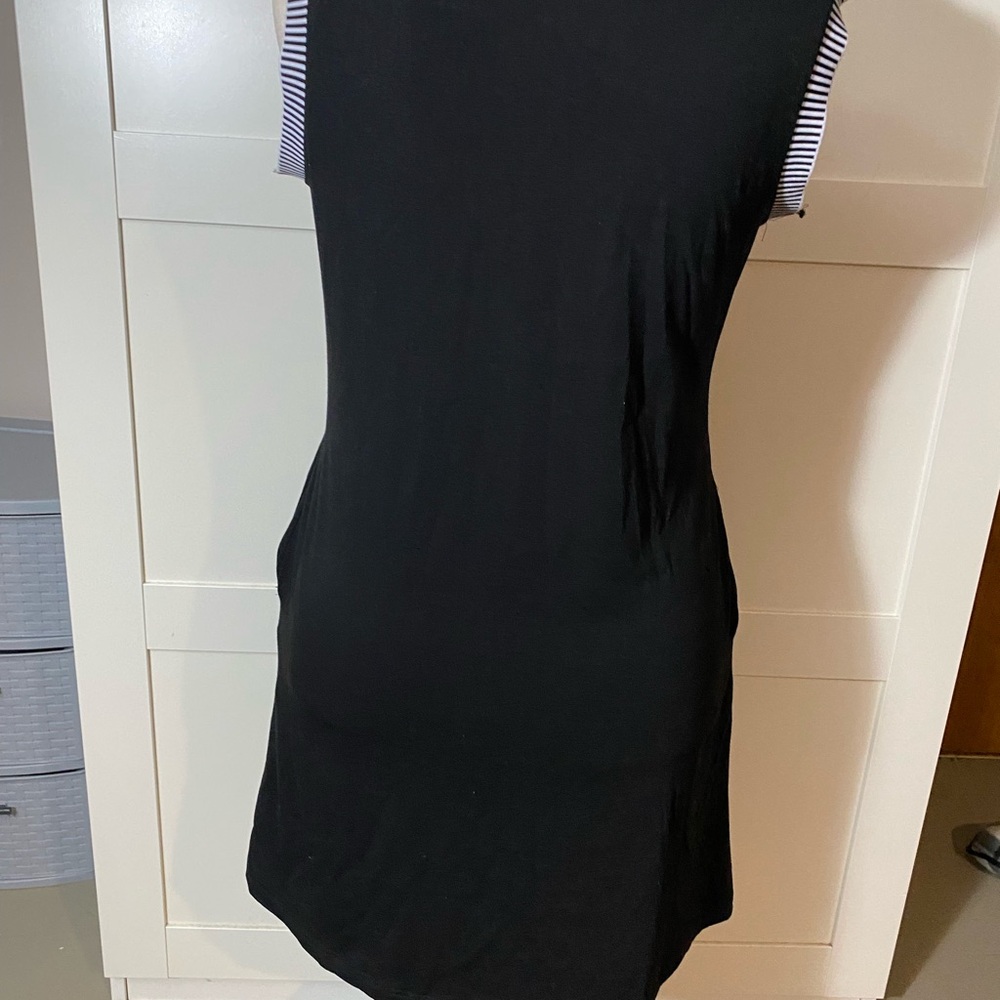 Striped Black and White Mini Dress